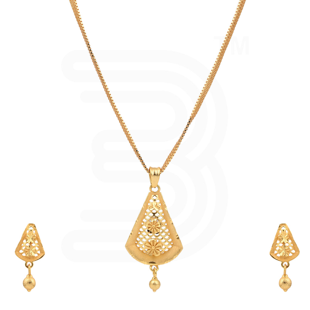 Gold Forming Chain Pendant Set with Tops