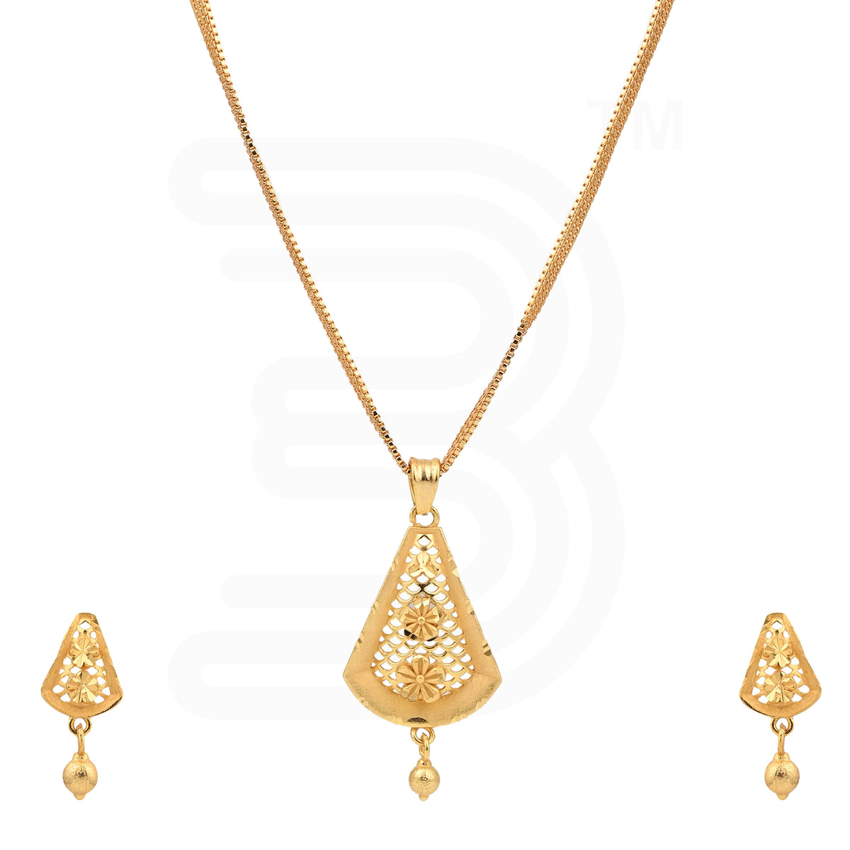 Gold Forming Chain Pendant Set with Tops