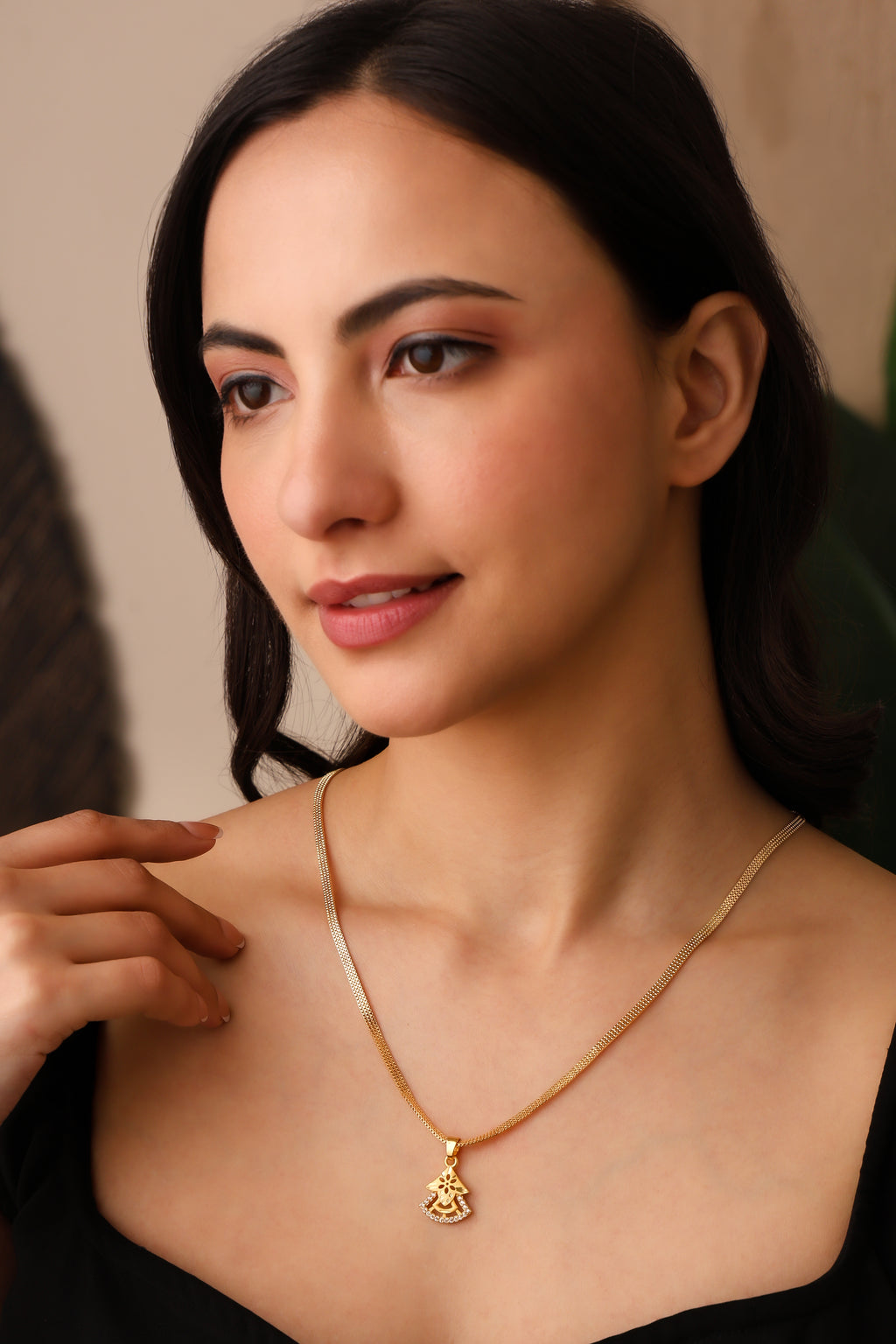 Premium Gold Chain & Pendant Set