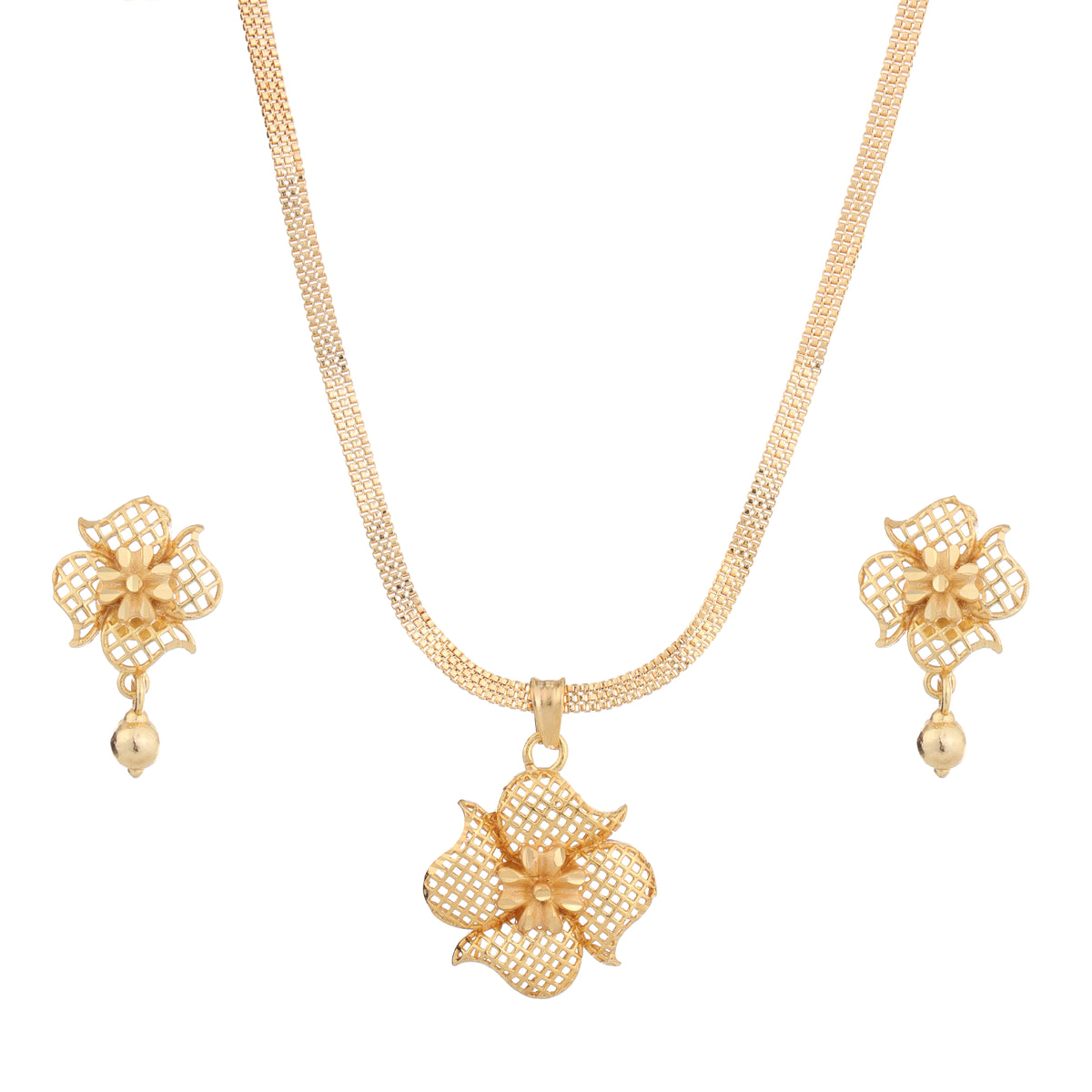 Gold Forming Chain Pendant Set with Tops