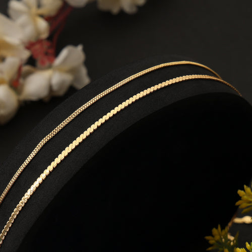 23-Inch  Gold Forming Chain Combo for Men & Women – Pack of 2
