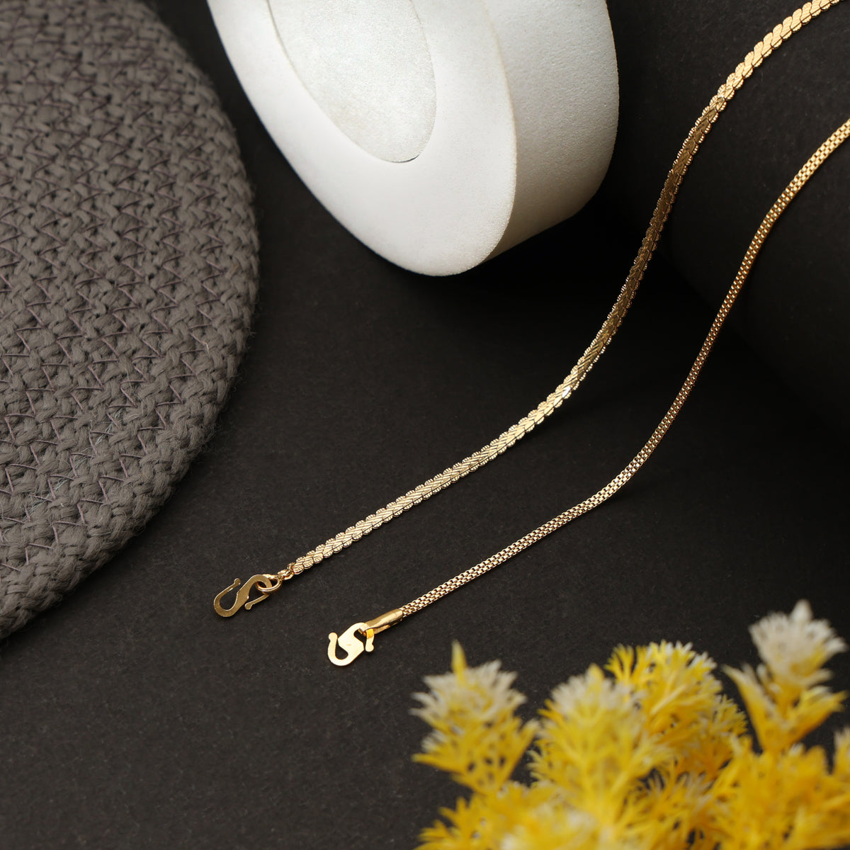 23-Inch  Gold Forming Chain Combo for Men & Women – Pack of 2