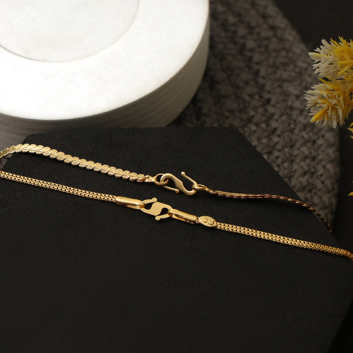 23-Inch  Gold Forming Chain Combo for Men & Women – Pack of 2