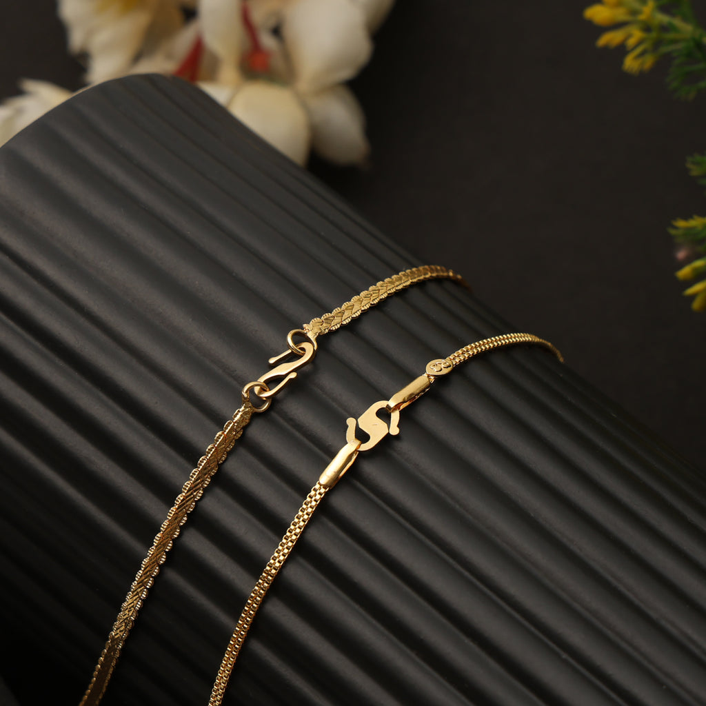23-Inch  Gold Forming Chain Combo for Men & Women – Pack of 2