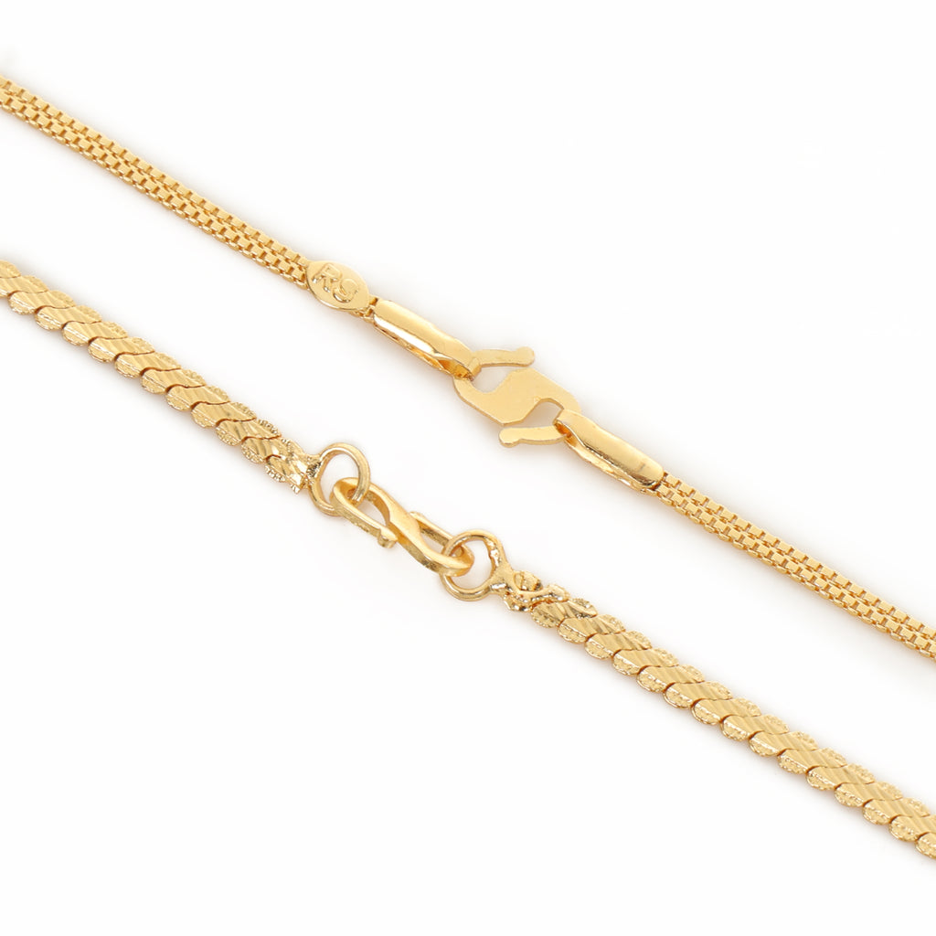 23-Inch  Gold Forming Chain Combo for Men & Women – Pack of 2