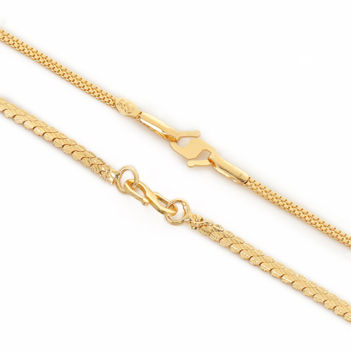 23-Inch  Gold Forming Chain Combo for Men & Women – Pack of 2