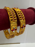 One Gram Gold Forming Kada | Traditional Gold-Plated Bangle