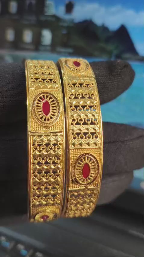 Premium 1 Gram Gold Forming KADA for Women