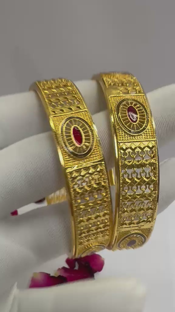 Premium 1 Gram Gold Forming KADA for Women
