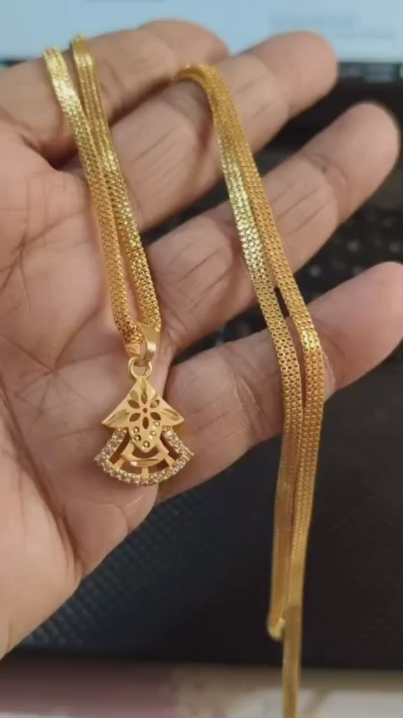 Premium Gold Chain & Pendant Set